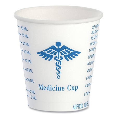 Dart Paper Medical & Dental Graduated Cups, 3oz, White/Blue, PK5000 R3-43107